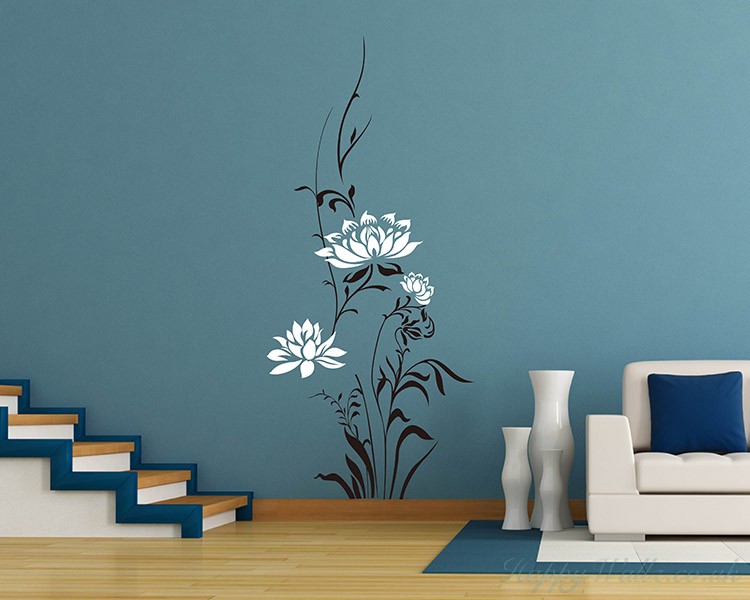 Lotus Flowers Wall Stickers
